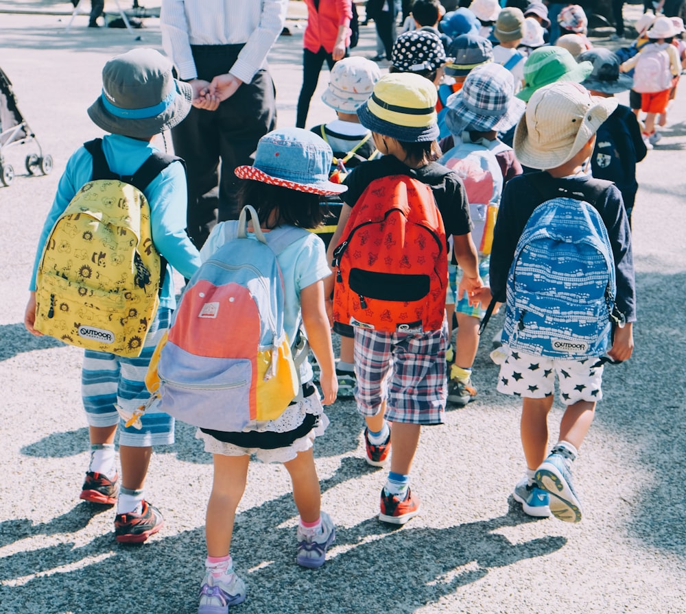 Children walking to school before getting a doctor’s excuse online