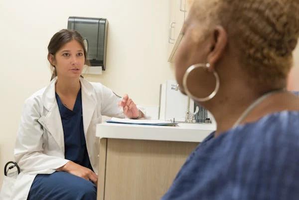 Doctor and patient having a conversation