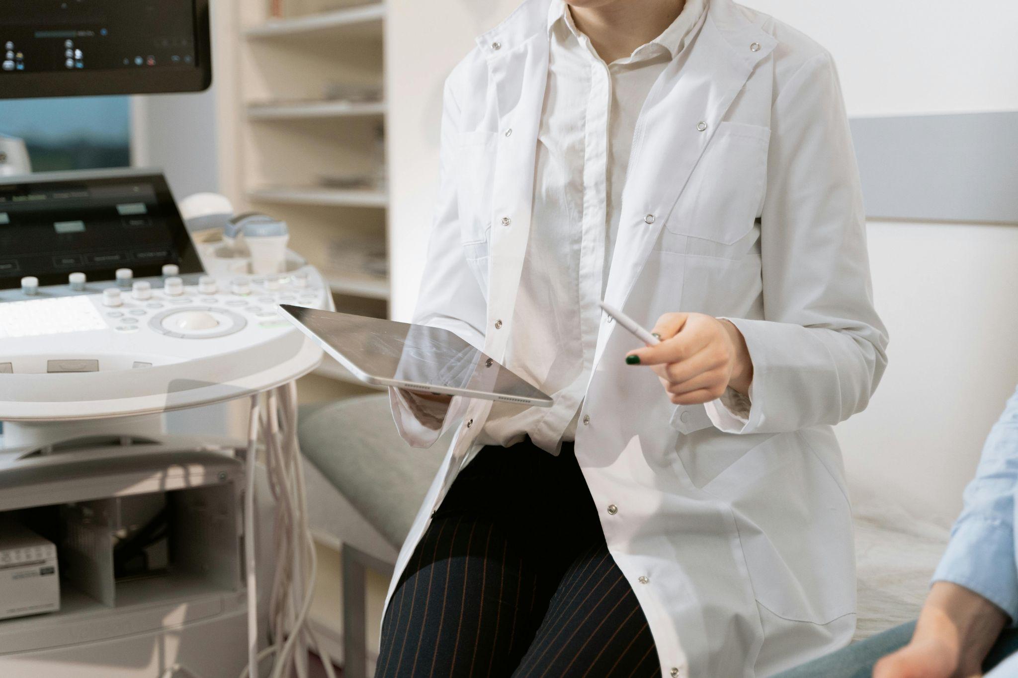 Healthcare provider reviewing a patient’s medical history