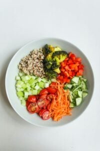 Plate of nutritious food rich in protein and vitamins for healing support